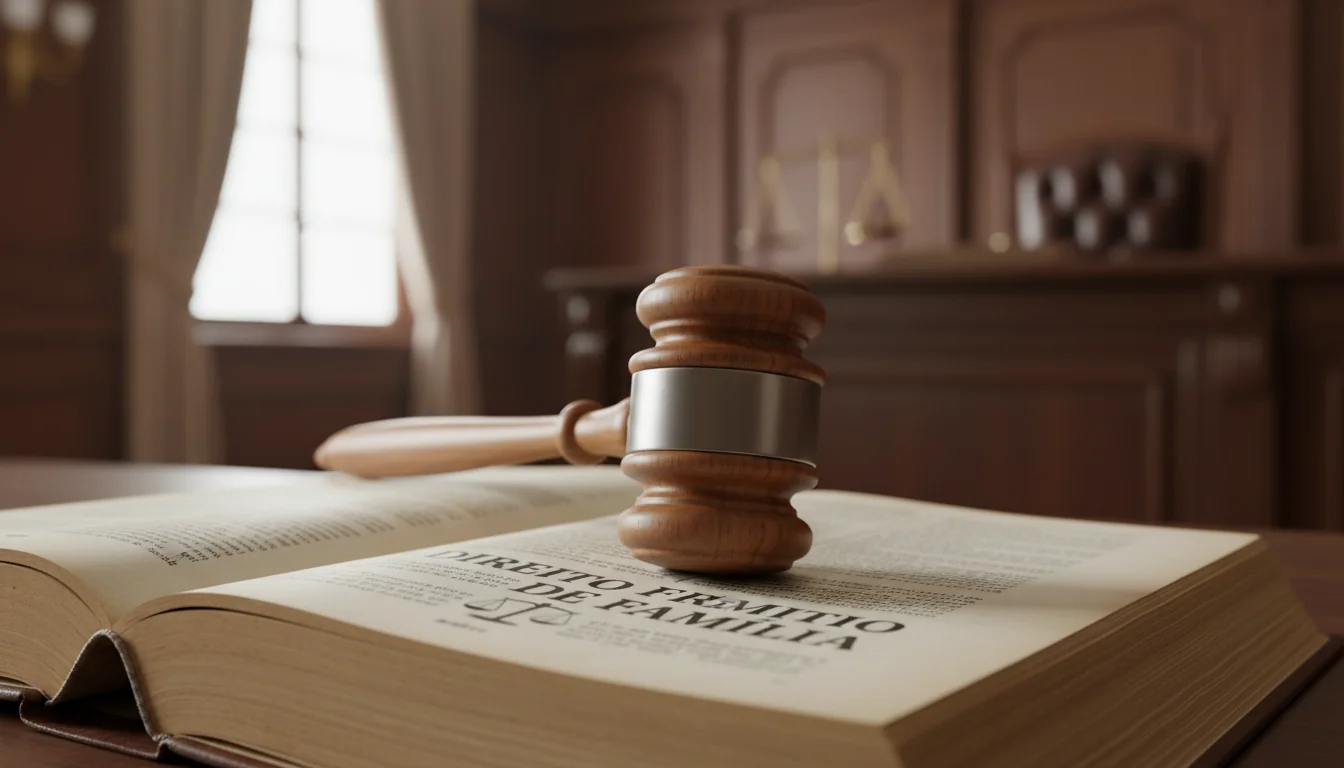 Gavel and family law book