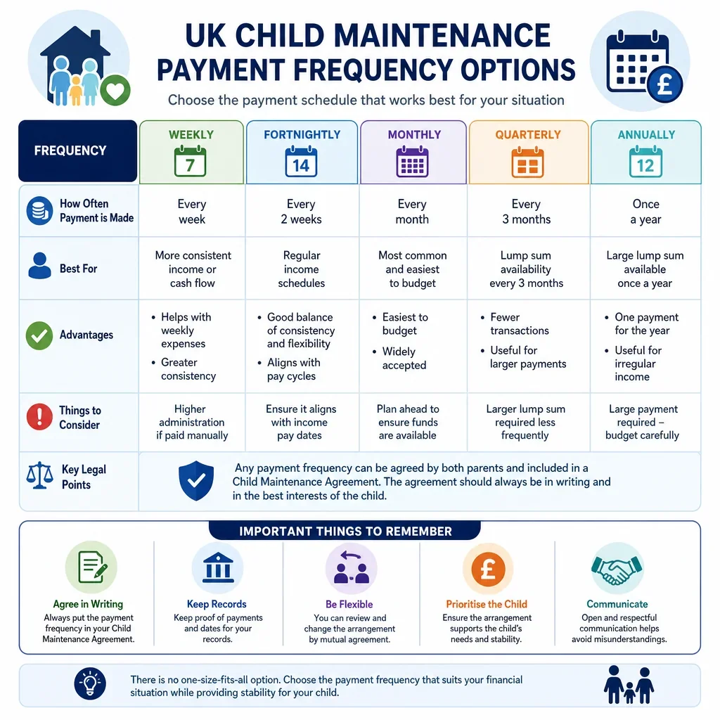 Child Maintenance Payment Frequency Options