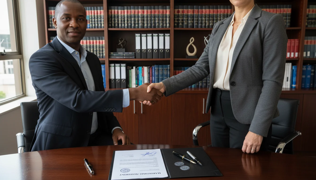 Signing a maintenance contract agreement