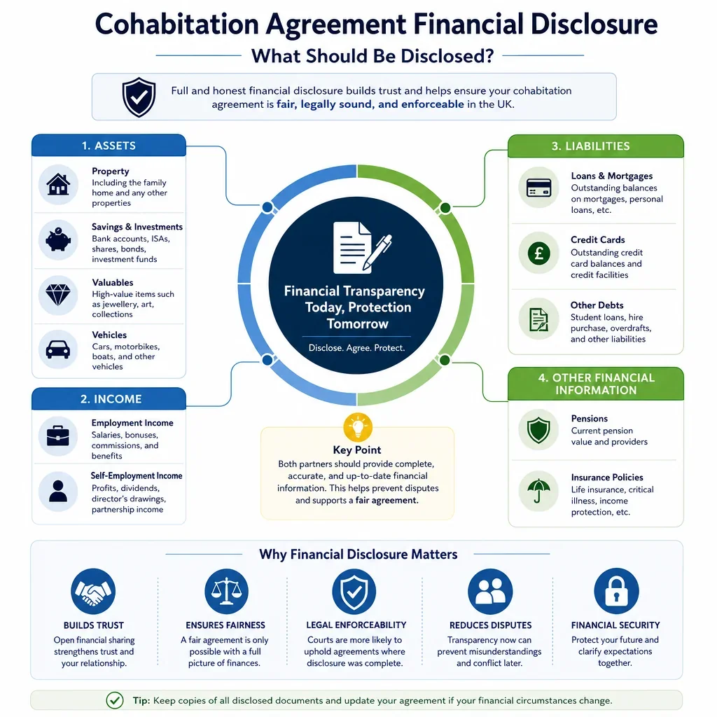 Financial Disclosure Checklist for Cohabitation Agreements