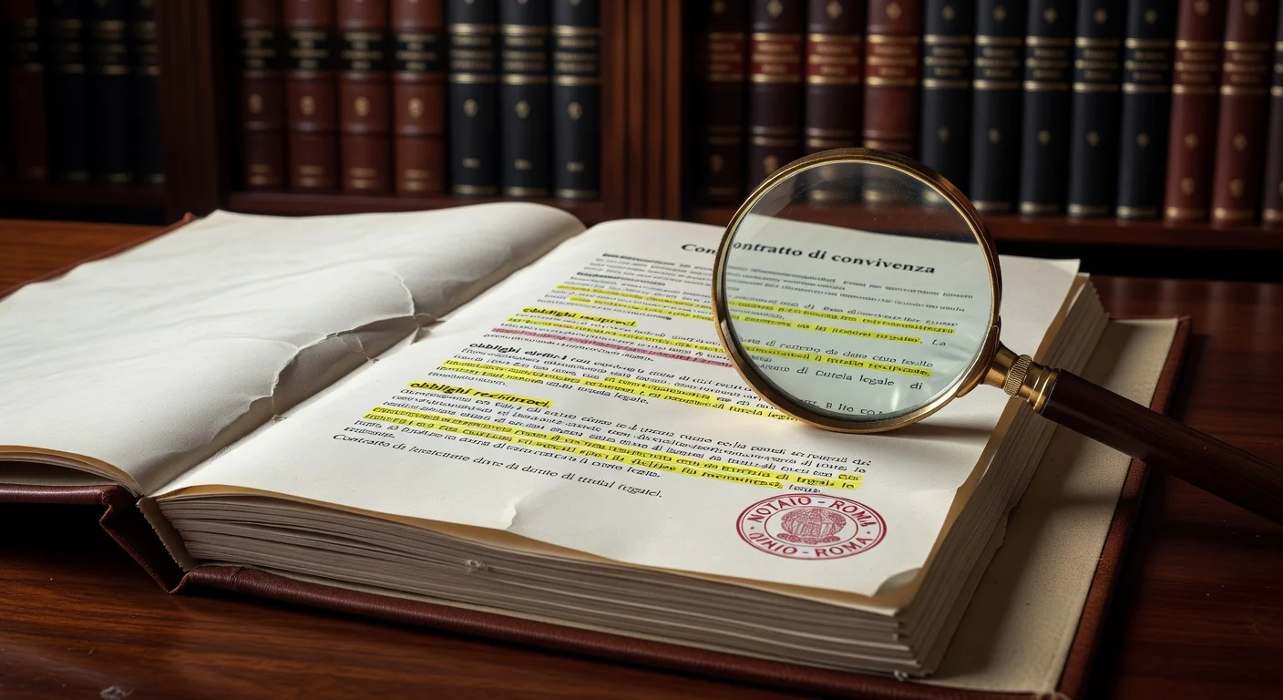 Legal documents for Italian cohabitation agreement