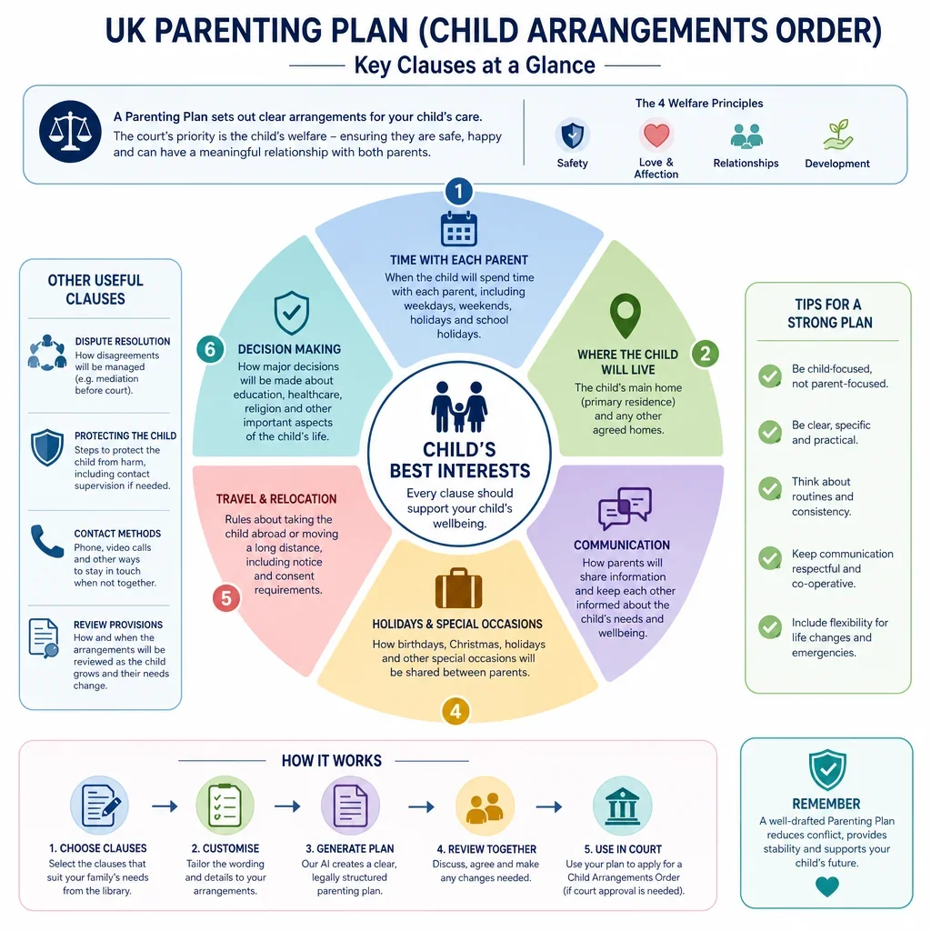Parenting Plan Clause Library
