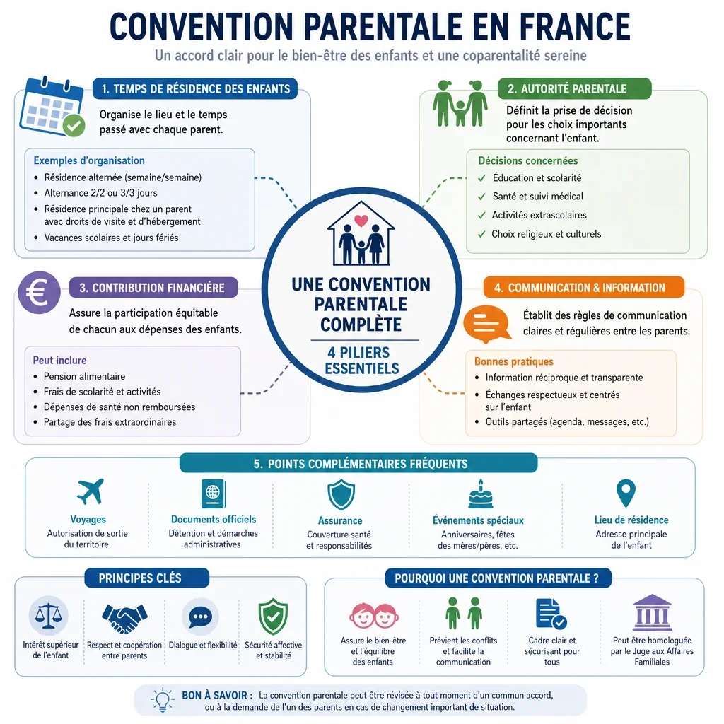 Bibliothèque de clauses pour convention parentale