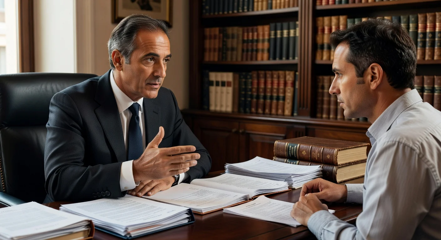 Italian notary explaining will to client