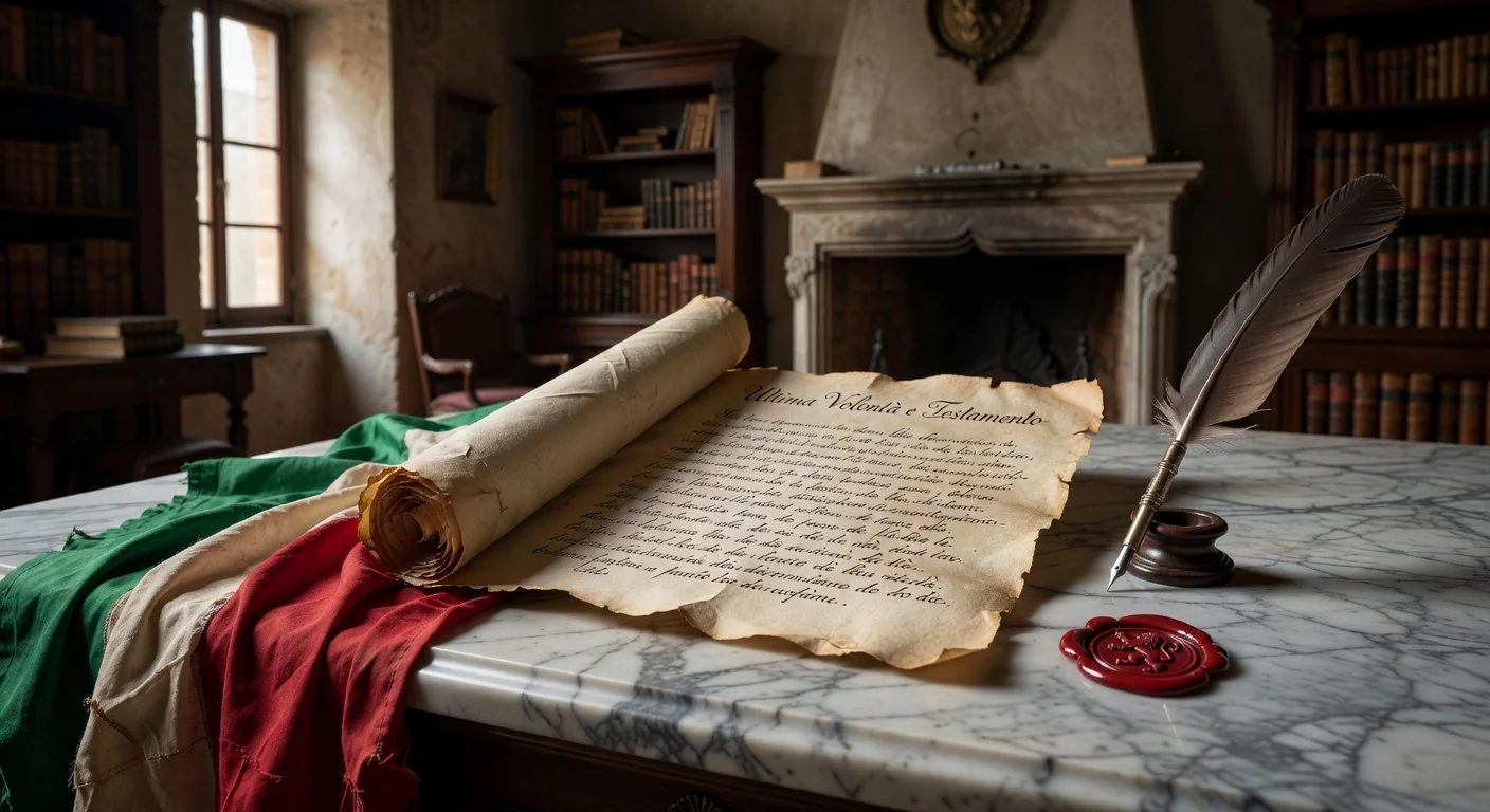 Symbolic Italian flag with will scroll