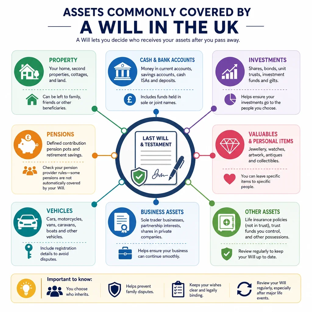 Assets Commonly Covered by a Will