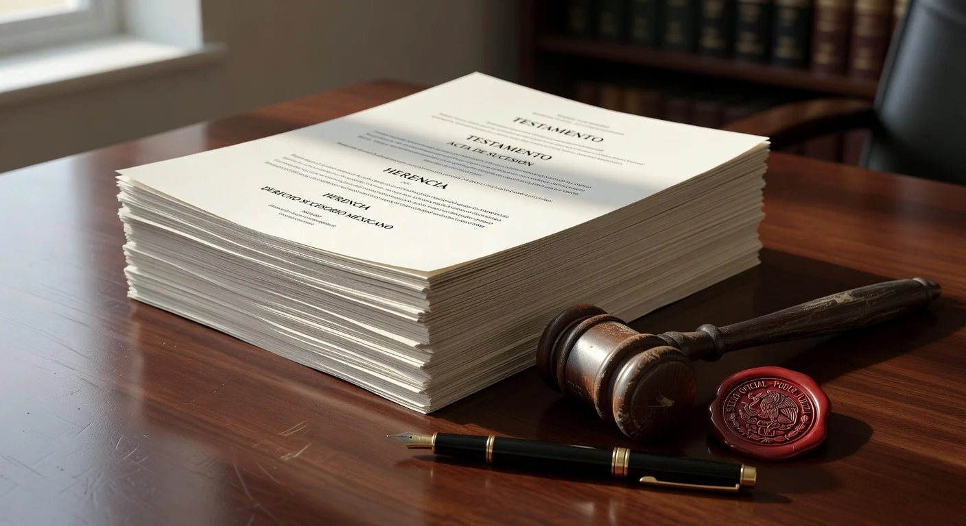 Stack of Mexican inheritance documents