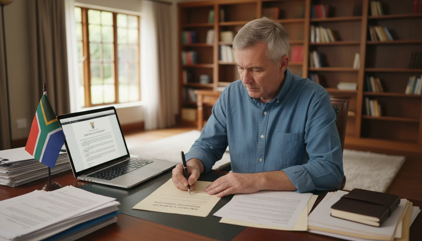 Adult signing legal document