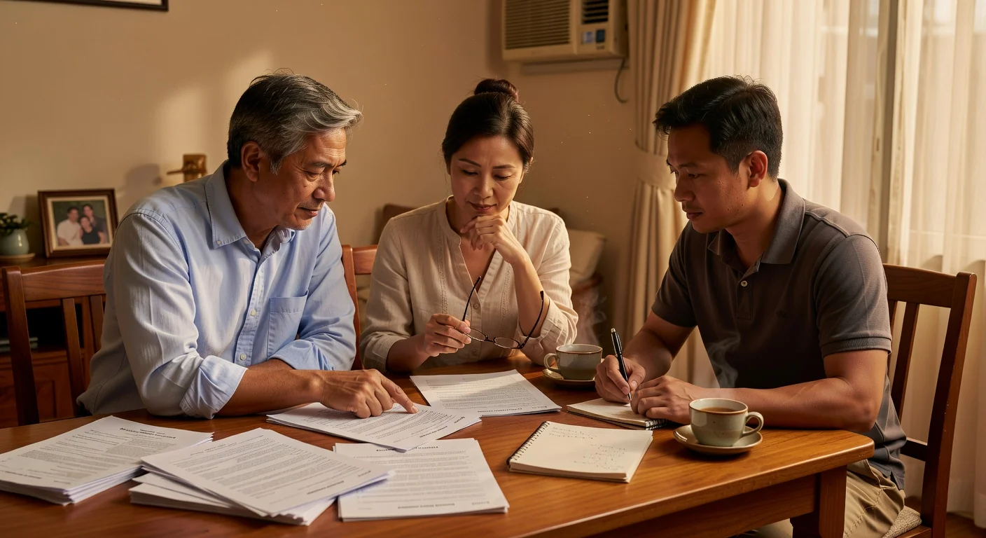 Family discussing end-of-life wishes