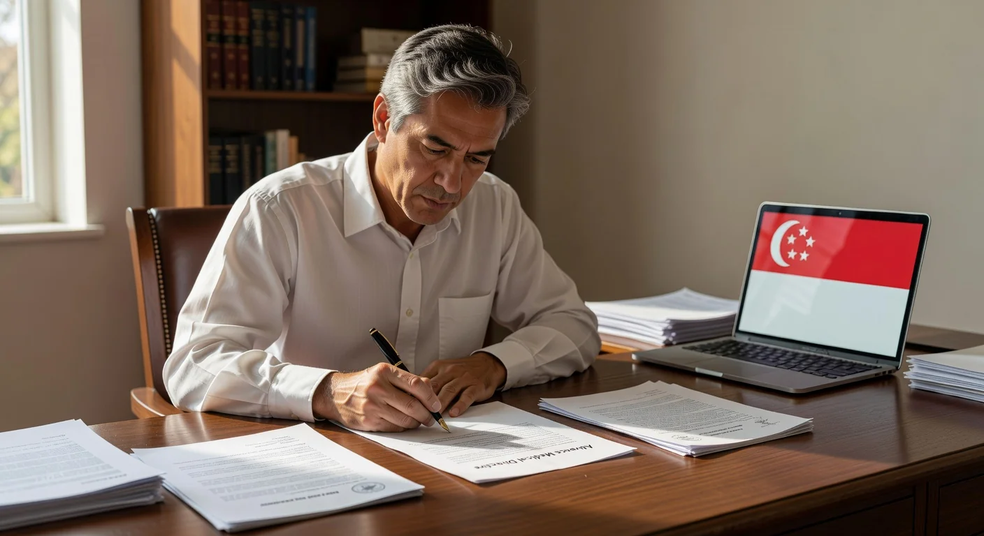 Signing advance medical directive form