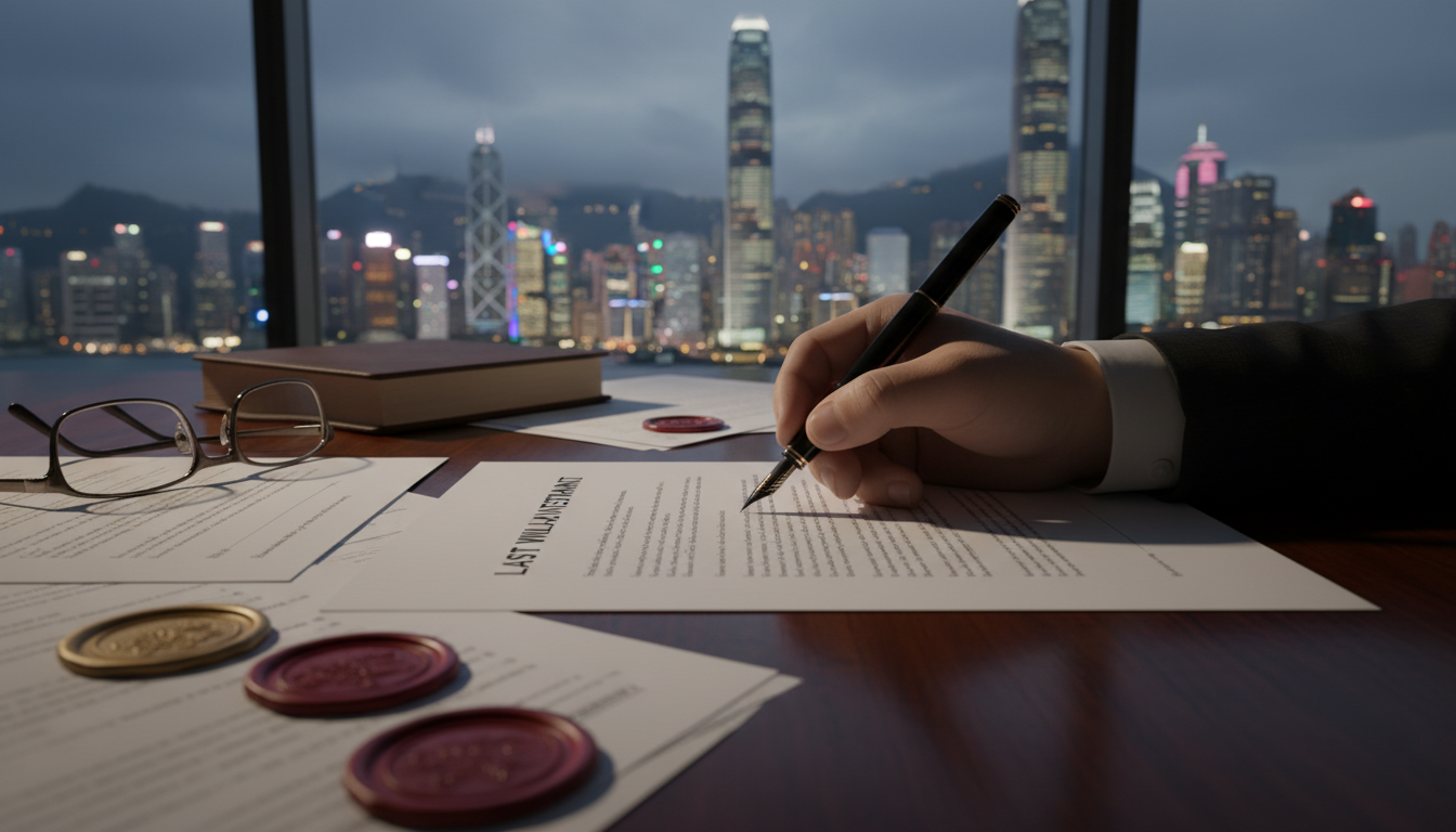 Signing inheritance legal document