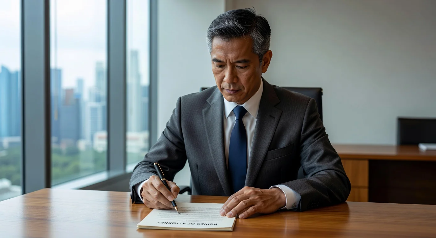 Person signing power of attorney document
