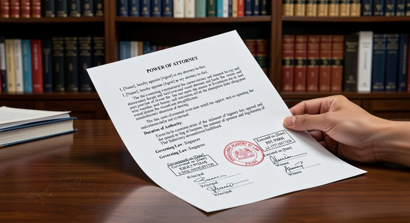 Stamped valid power of attorney form