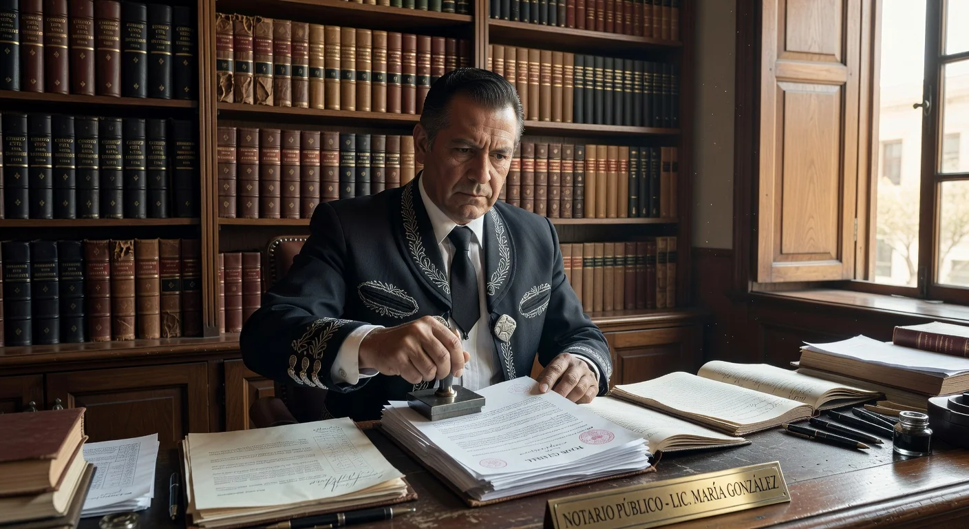 Notary public authenticating legal papers