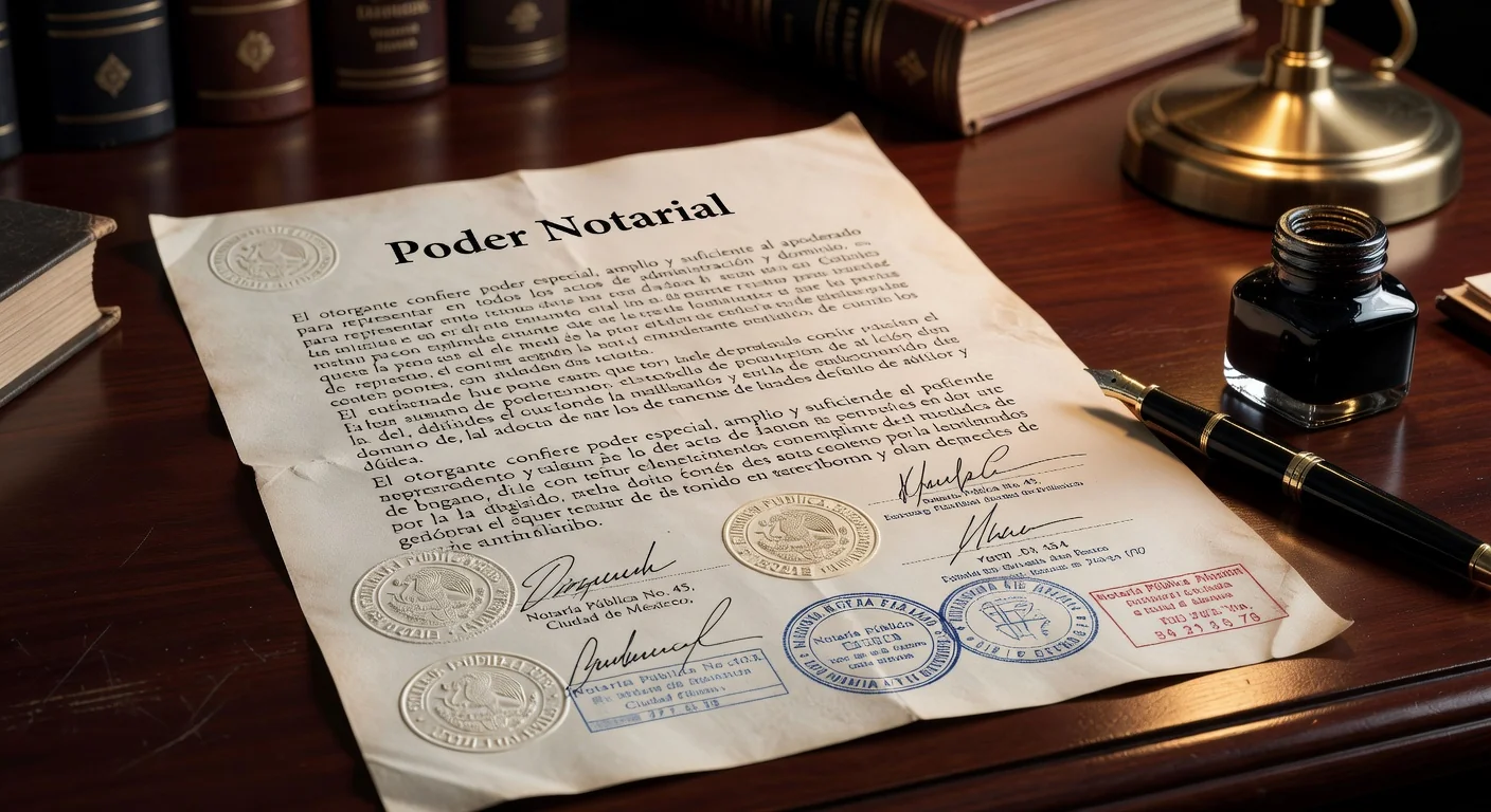 Power of attorney document close-up