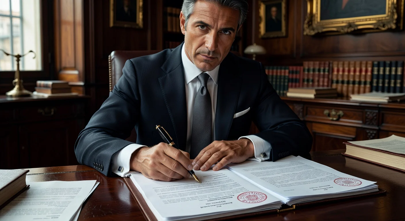 Signing legal papers