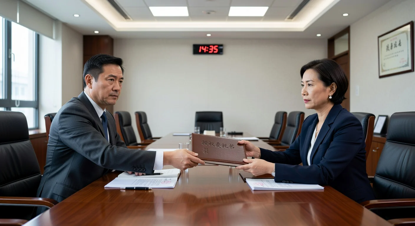 Handing over signed legal proxy