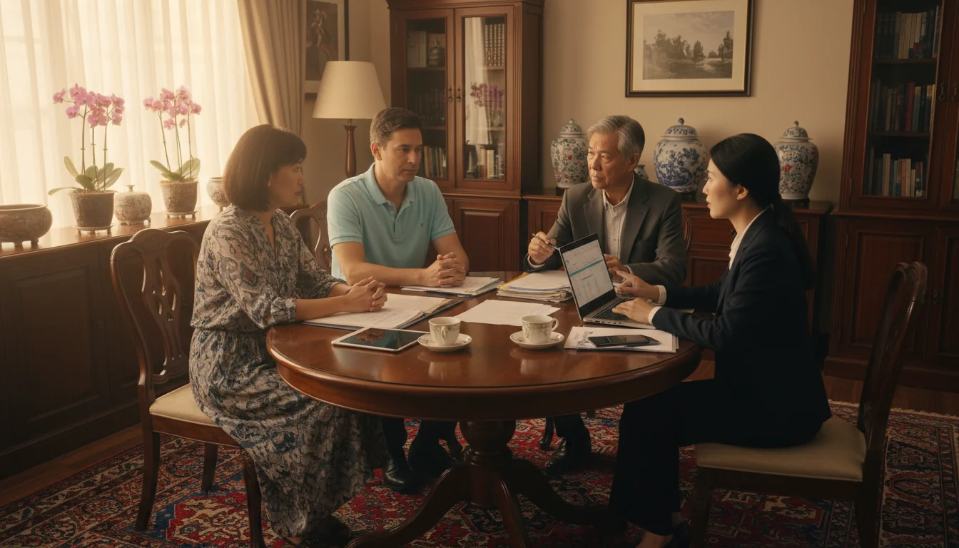 Family estate planning meeting