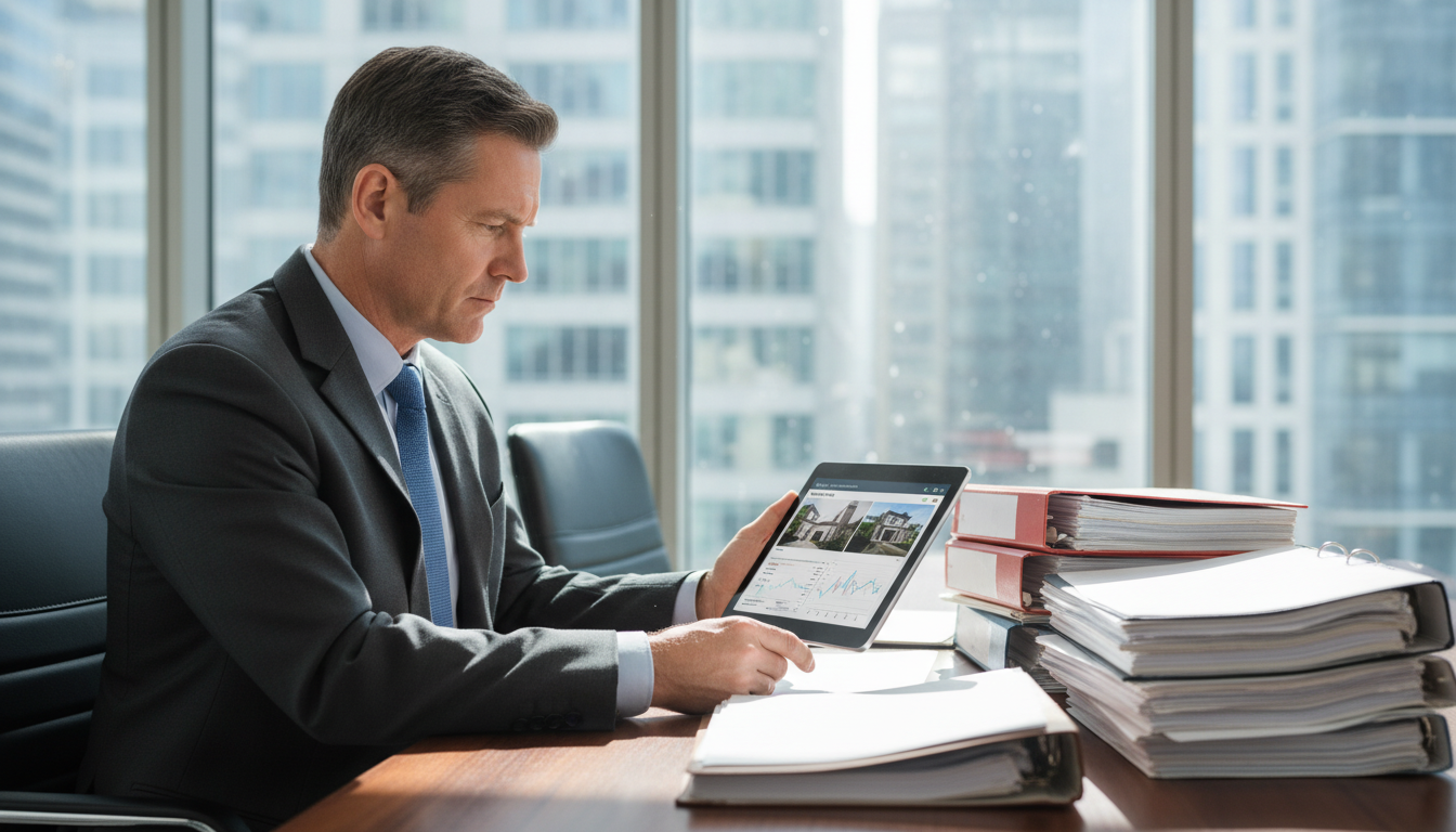 Manager overseeing property portfolio