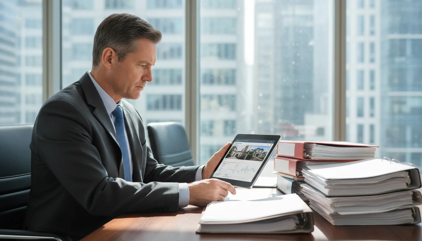 Manager overseeing property portfolio