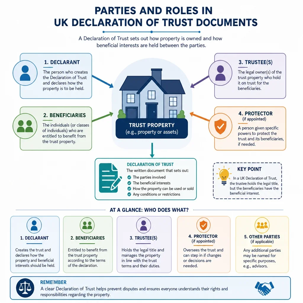 Parties and Roles in UK Declaration of Trust Documents