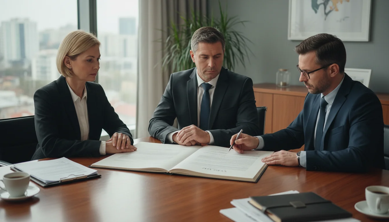 Family signing legal will document