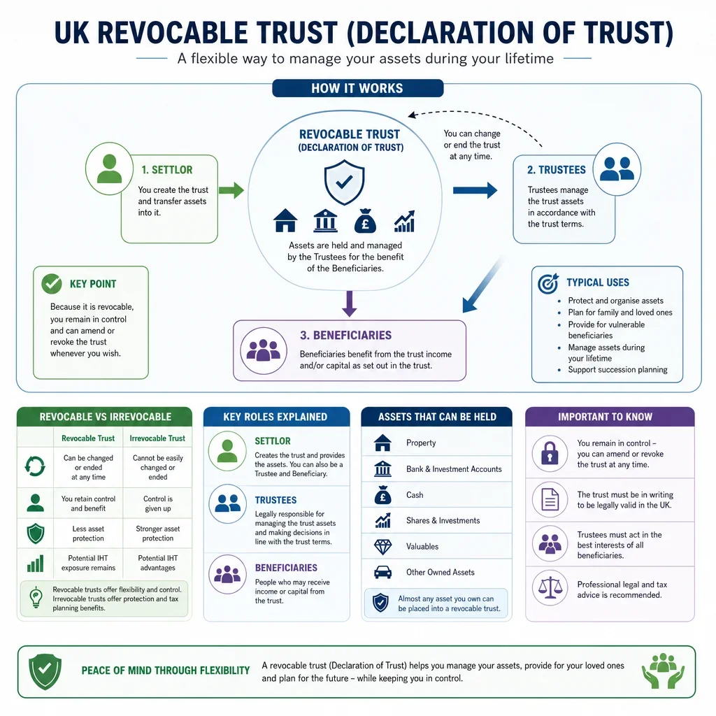 UK Revocable Trust and Declaration of Trust Concept Glossary