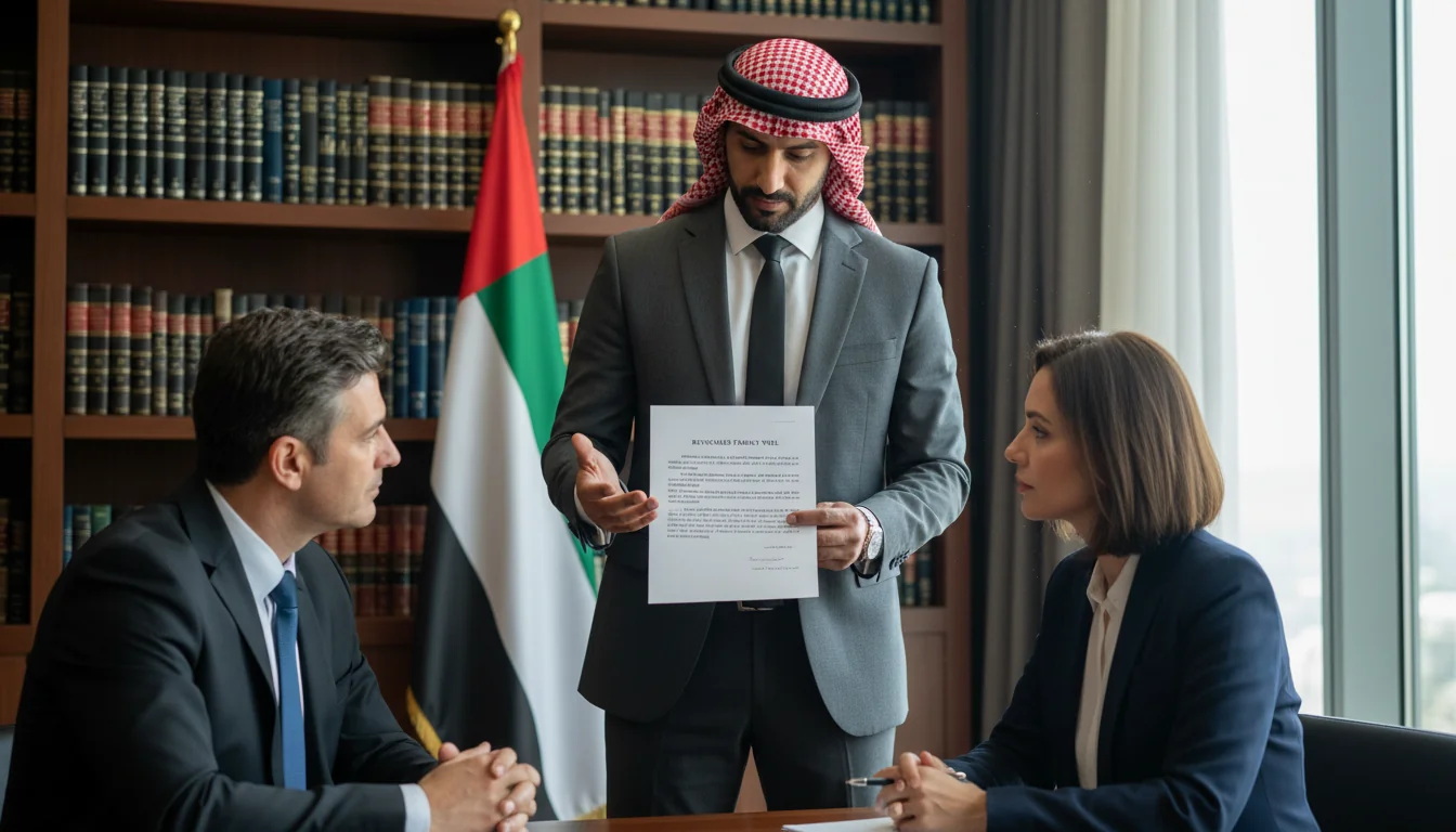 UAE lawyer explaining family will