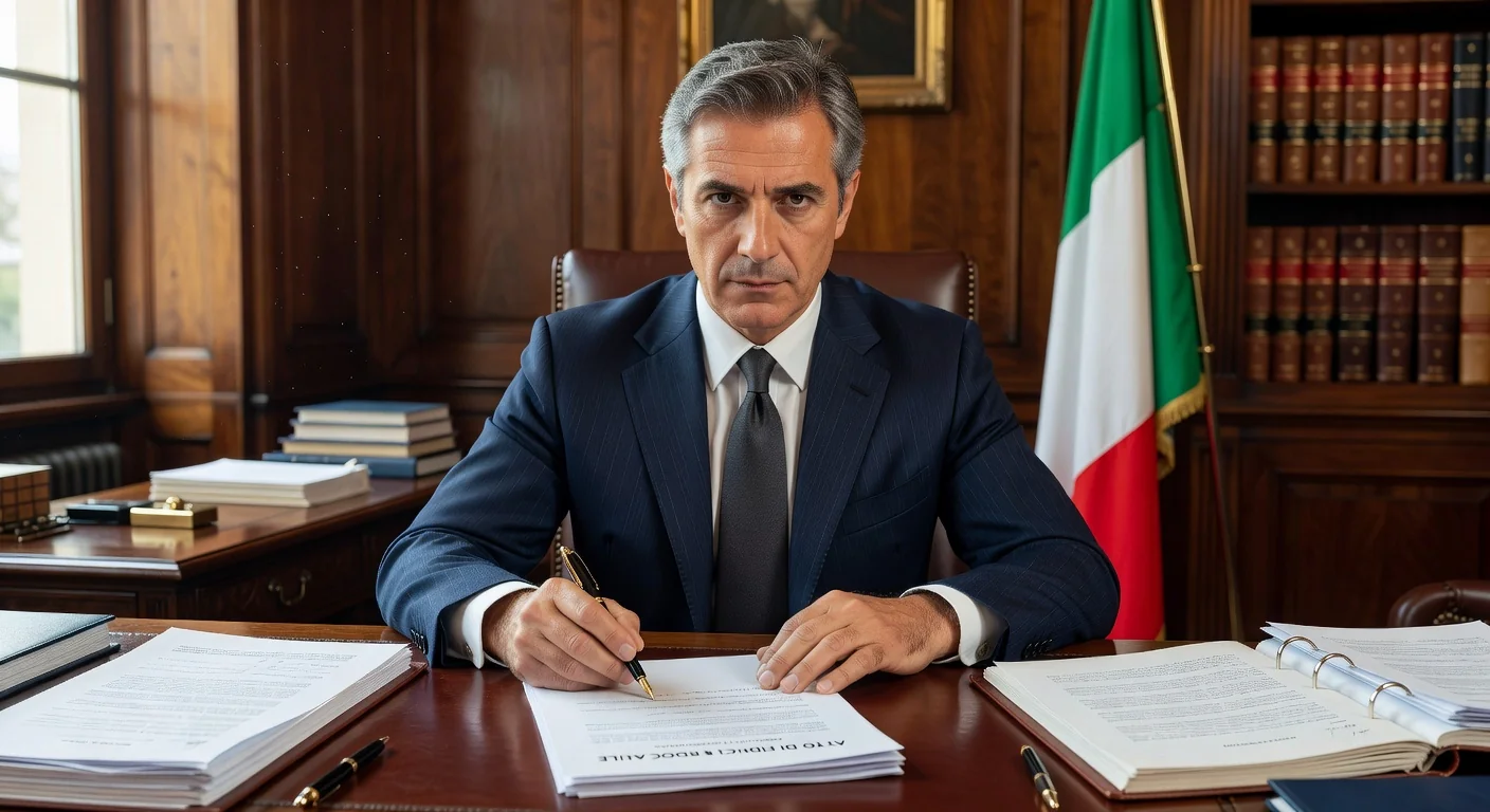 Italian notary signing revocable trust