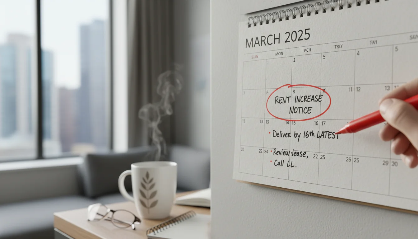 Calendar marking notice deadline