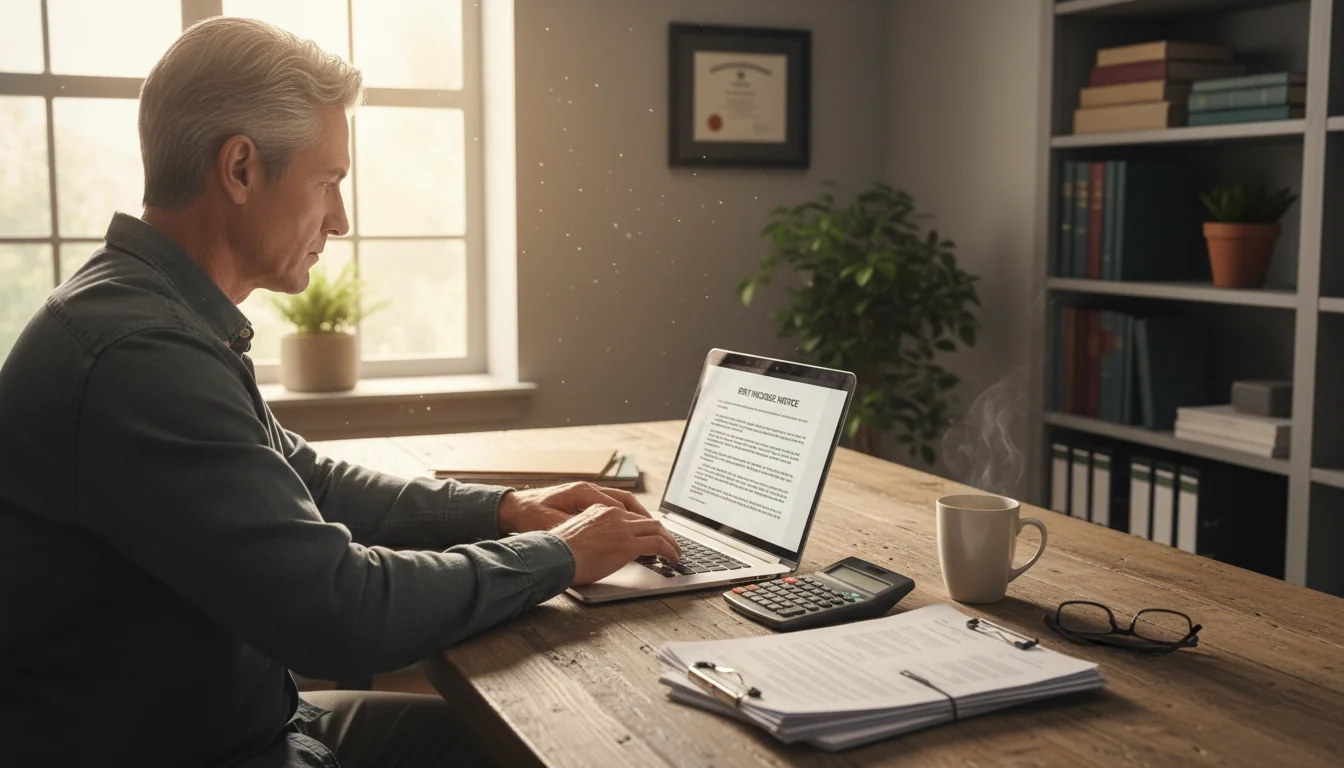 Landlord drafting rent notice