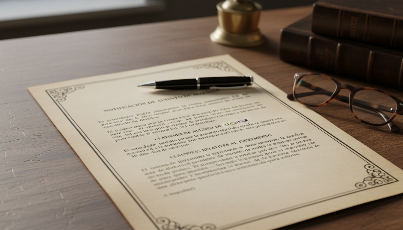 Spanish rental agreement document close-up