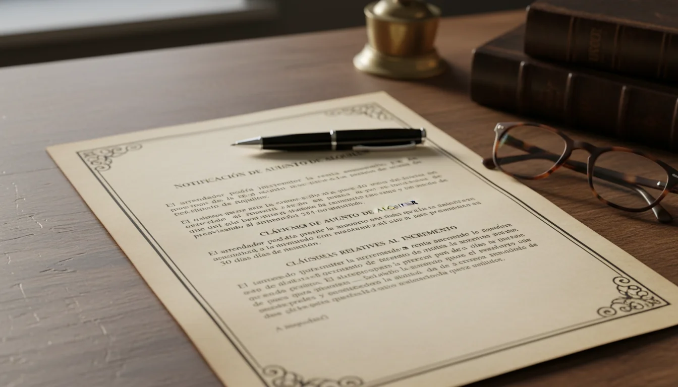 Spanish rental agreement document close-up