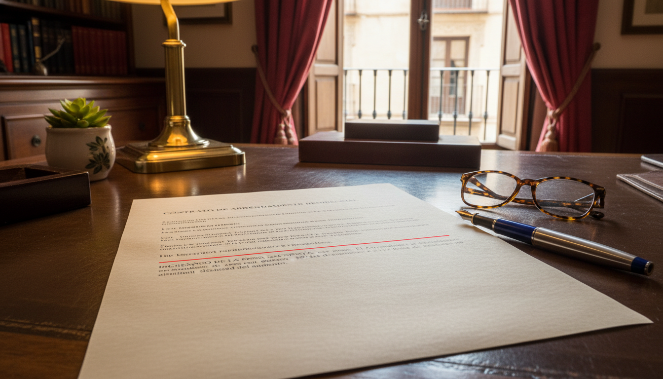 Spanish rental contract document