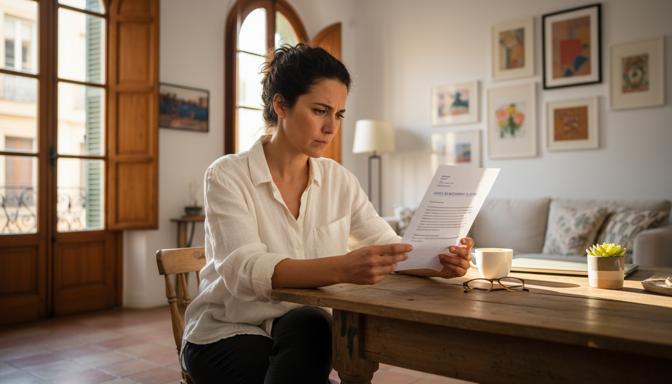 Tenant reviewing rent increase letter