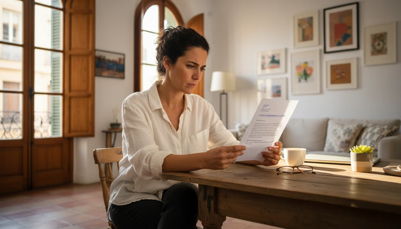 Tenant reviewing rent increase letter
