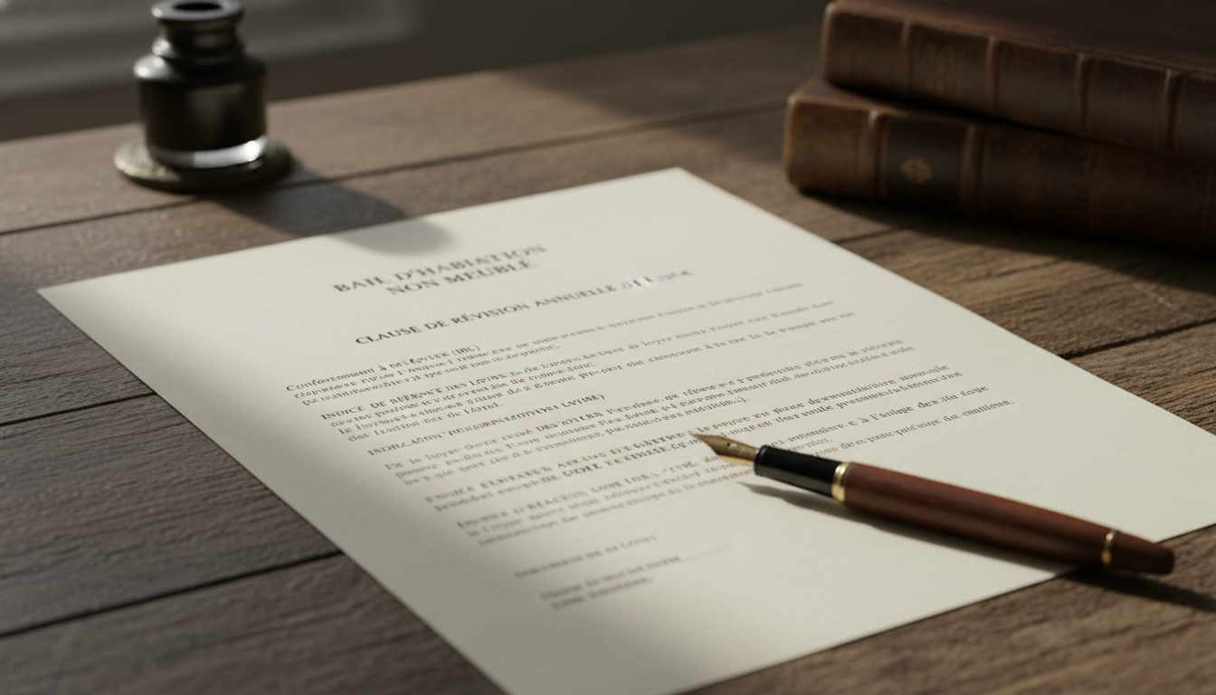 French rental agreement document close-up