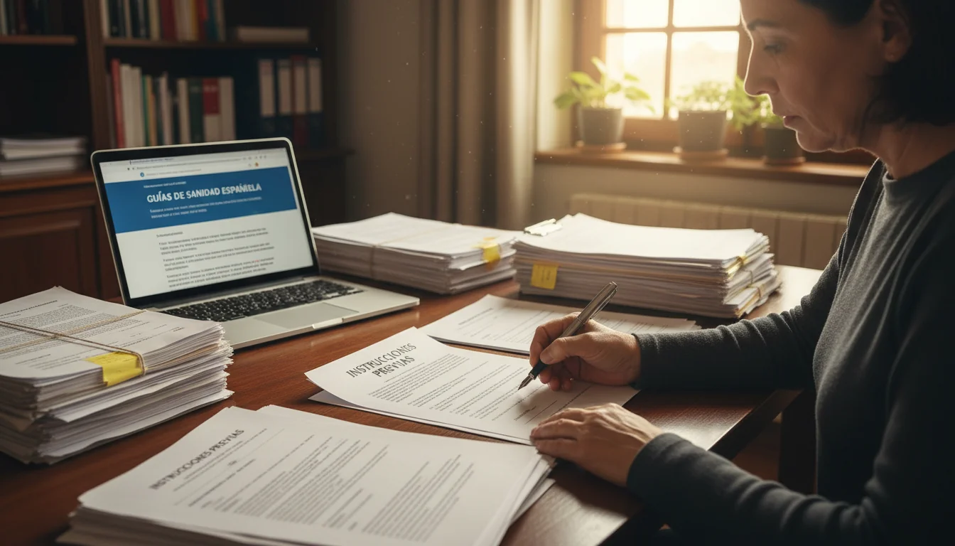 Person signing advance directive form