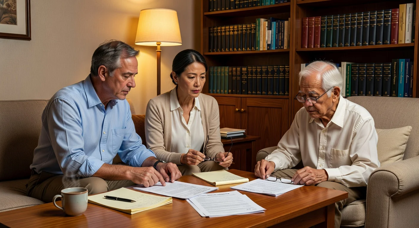 Family discussing advance directives legally