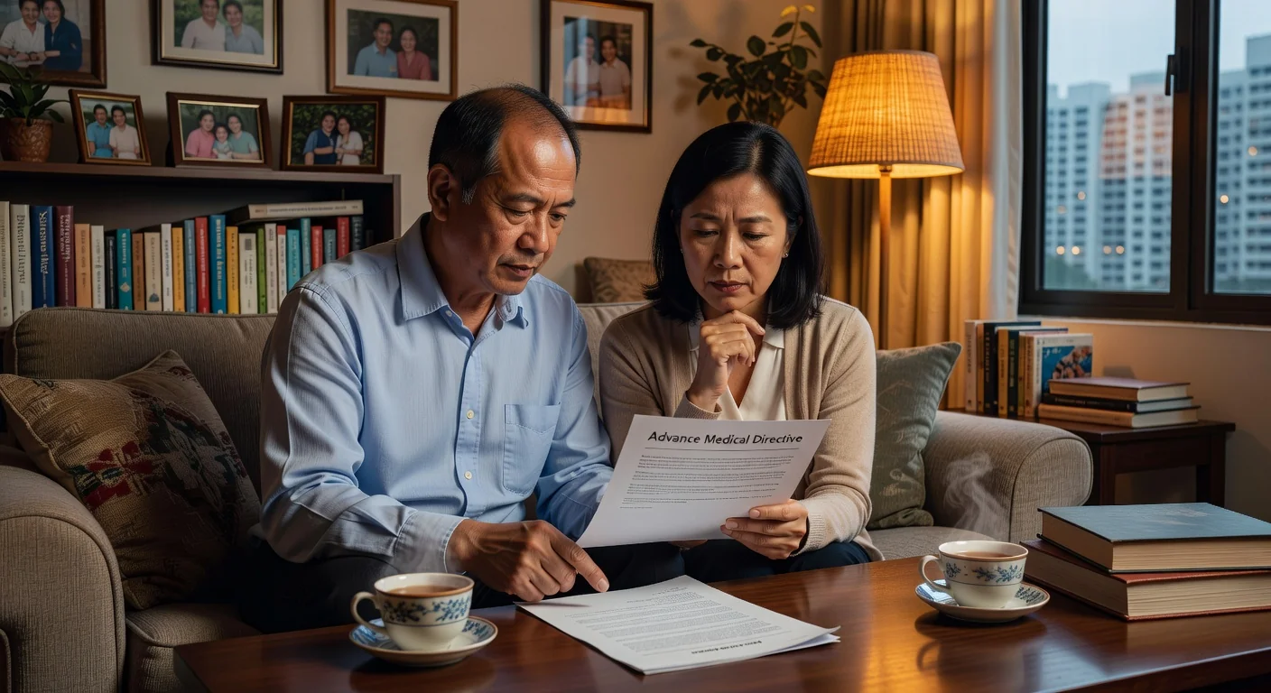 Family discussing medical wishes