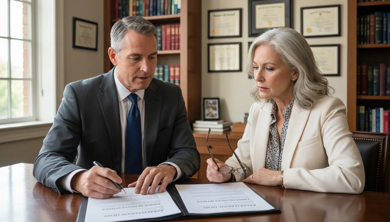 Lawyer explaining directive to client