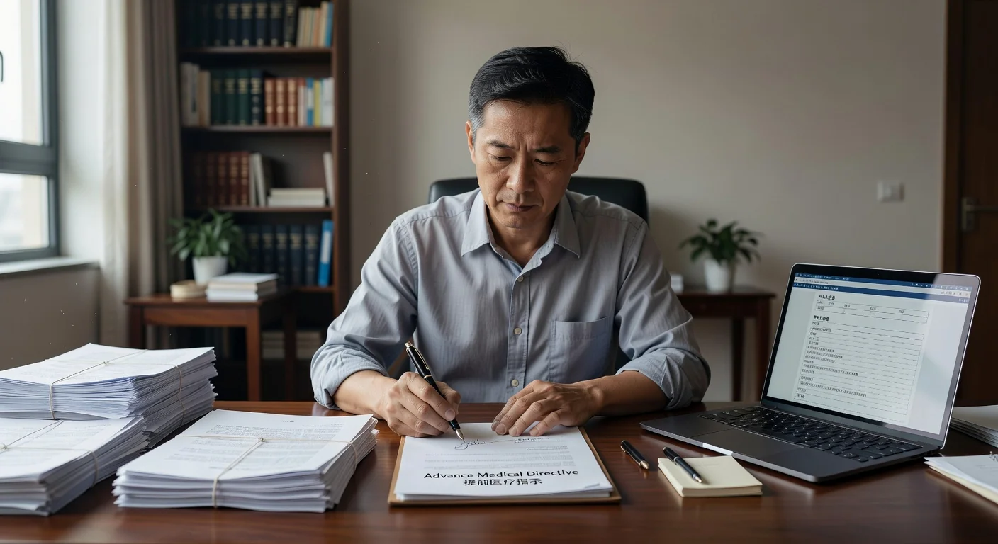 Adult signing advance medical directive