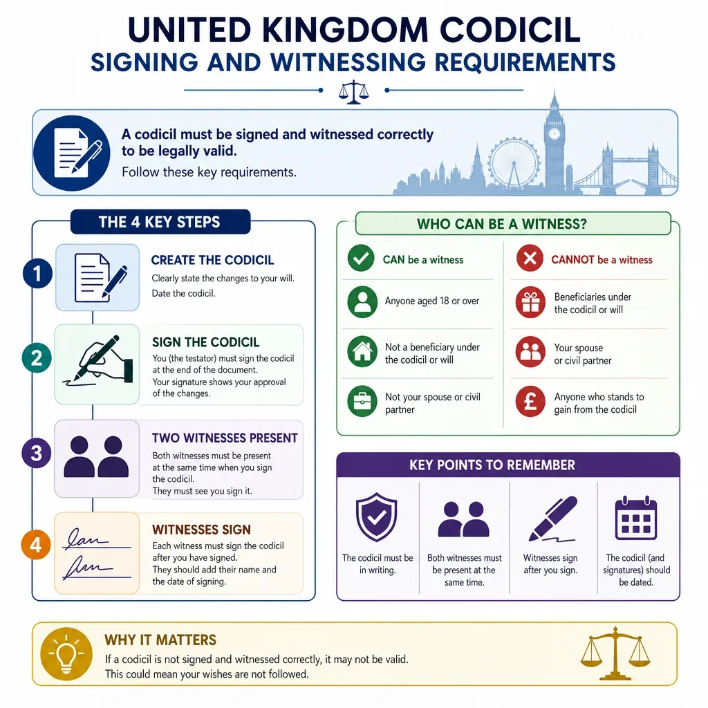 Codicil Signing And Witnessing Requirements