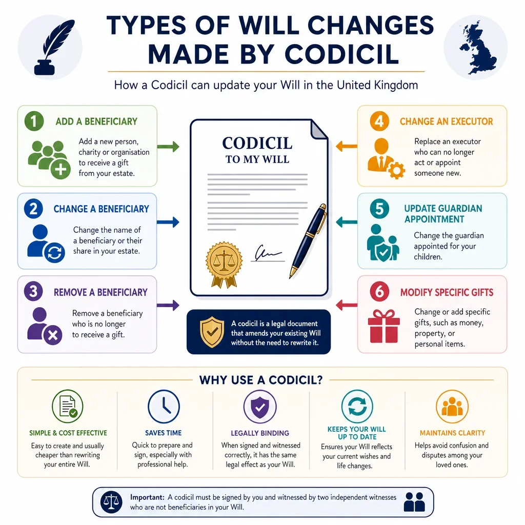 Types Of Will Changes Made By Codicil