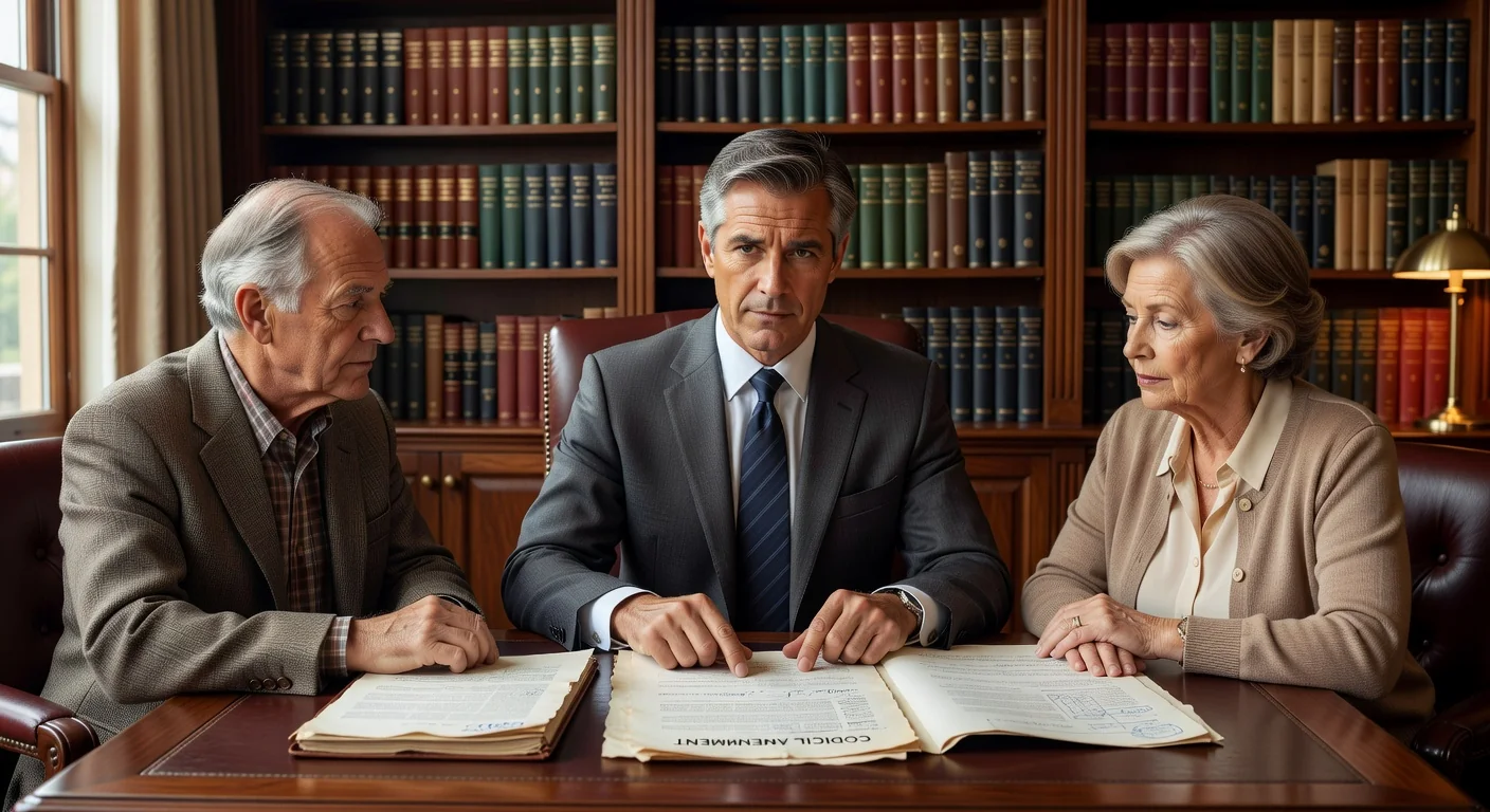 Notary explaining inheritance