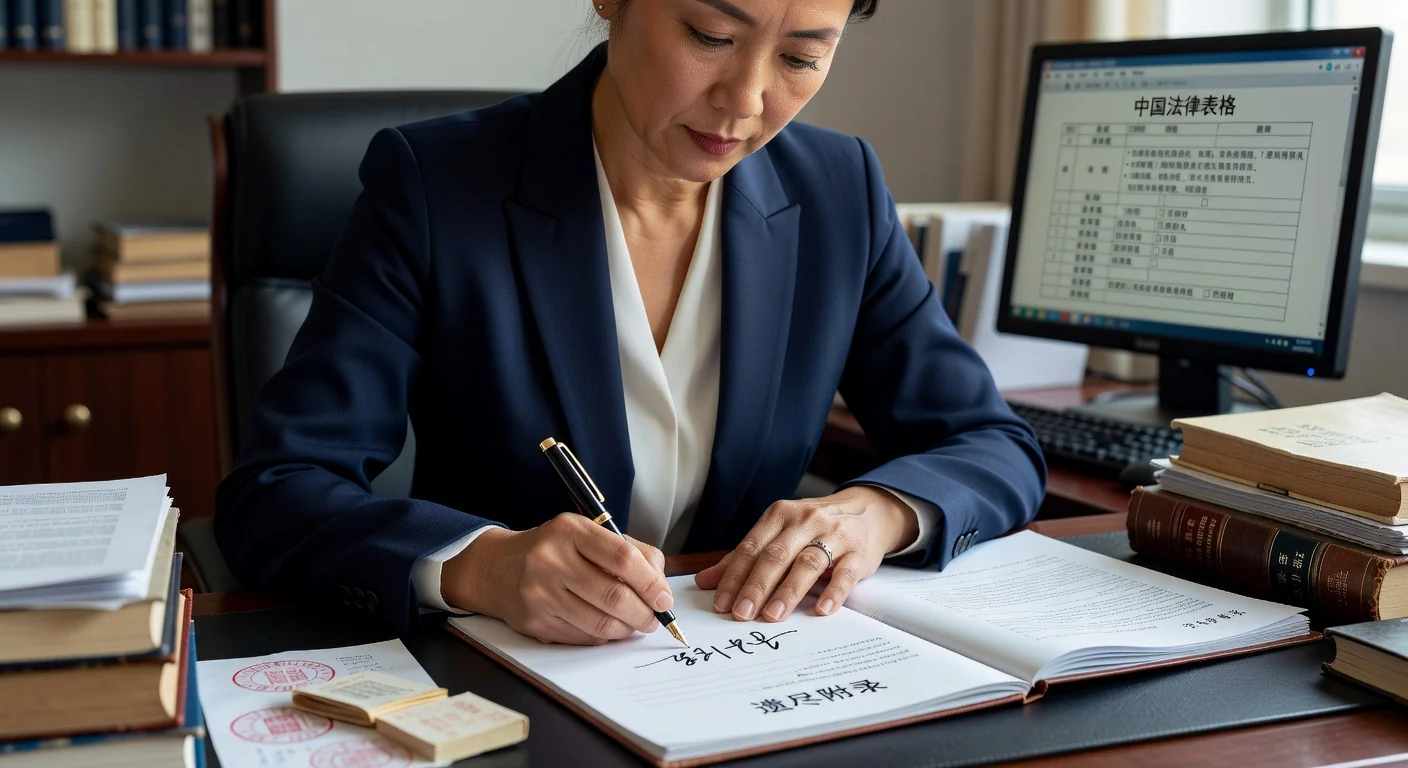 Signing legal will document