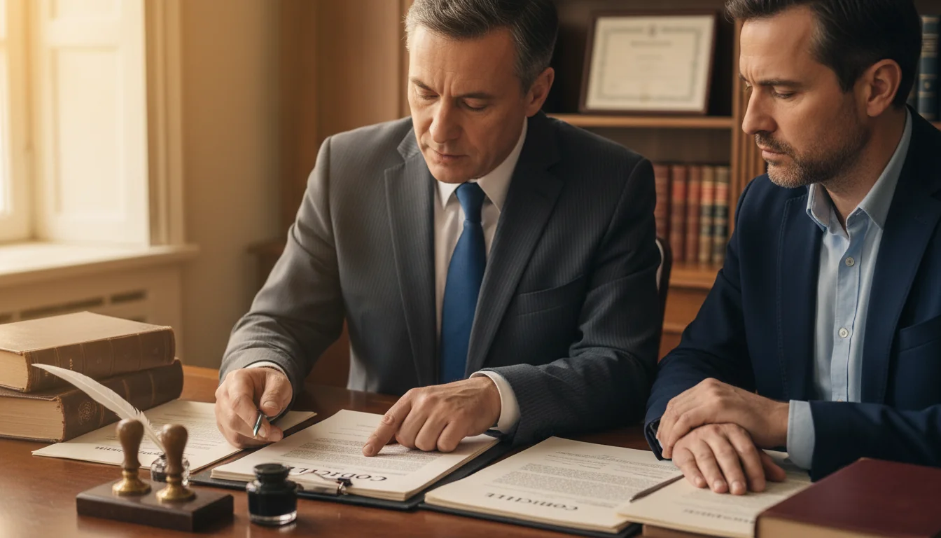 Notary explaining codicille to client