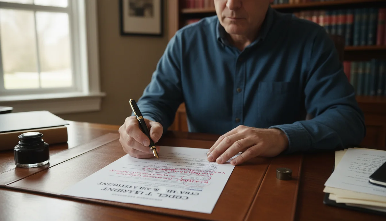 Person signing will with errors