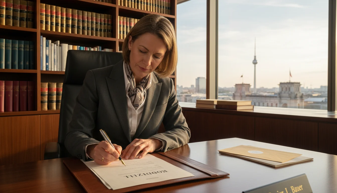 German legal document signing