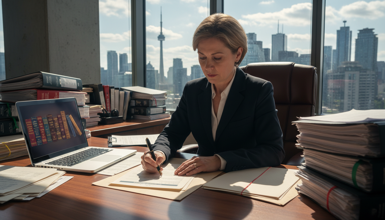 Canadian lawyer drafting codicil document